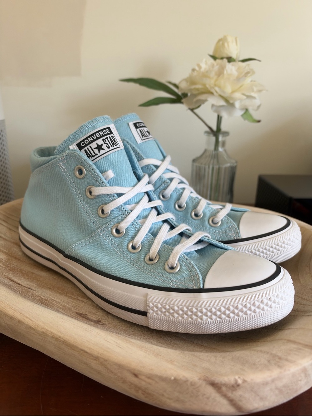 Converse Chuck Taylor All Star Blue Canvas High Top Sneakers Women’s 9 - Picture 2 of 7